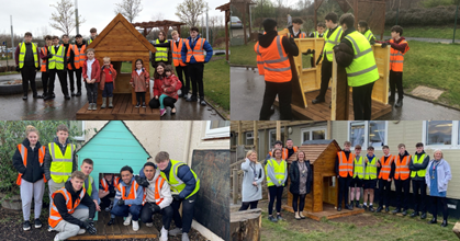 FAs build playhouses for Forth Valley nurseries