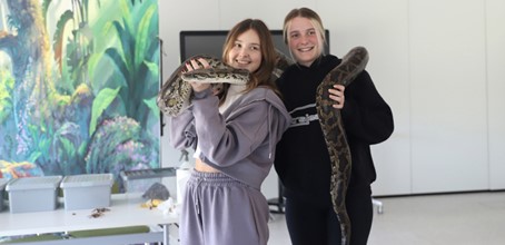 Snakes alive! Reptiles help students learn at Falkirk Campus