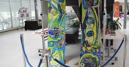 Skills for Work students display artwork at Falkirk Campus