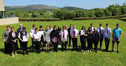 Certificates for Forth Valley SCOTS pupils